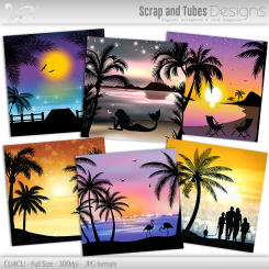 Sunset Digital Papers