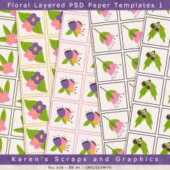 Floral Paper Layered Templates 1 (FS/CU4CU)