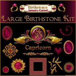 Birthstone Bling!: January-Garnet Large Birthstone Kit (CU4CU)