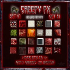 Creepy FX PS Styles for Horror Set #1 (CU4CU)