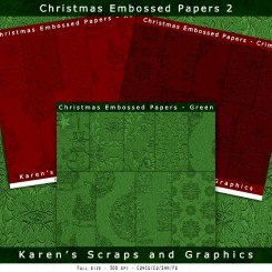 Christmas Embossed Papers 2 (FS/CU4CU)