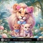 AI - CU Lion Mum & Baby (CU/PNG/HS)