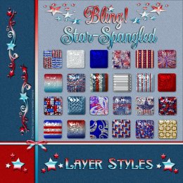 Bling! Star Spangled PS Layer Styles (CU4CU)