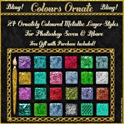 Bling! Colours Ornate PS Layer Styles (CU4CU)
