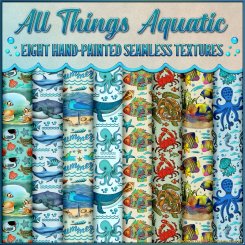 "All Things Aquatic" Seamless Textures & PS Patterns (CU4CU)