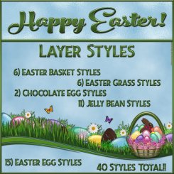 Happy Easter PS Layer Styles Mega Pack (CU4CU)