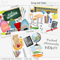 Bundle ~ School Essentials Clipart