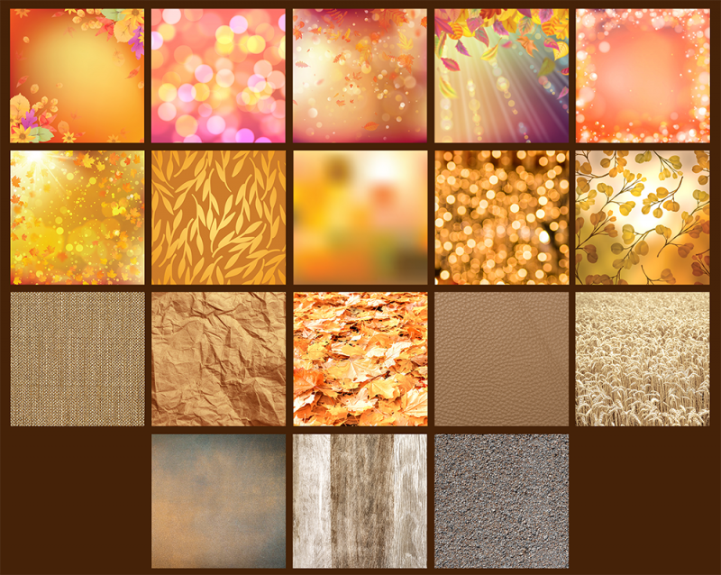 Autumnal Digital Papers - Click Image to Close