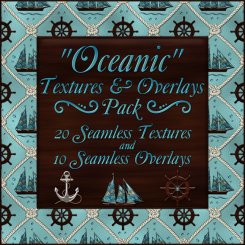 Oceanic Seamless Textures, Overlays & PS Patterns (CU4CU)