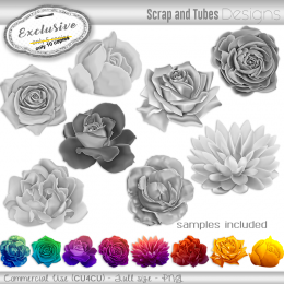 EXCLUSIVE ~ Grayscale Flowers 5
