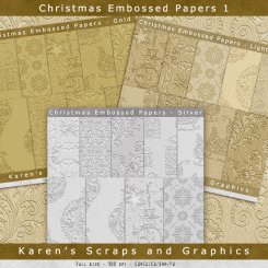 Christmas Embossed Papers 1 (FS/CU4CU)