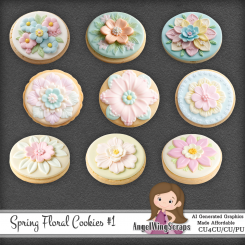 Spring Floral Cookies #1 (FS/CU4CU)