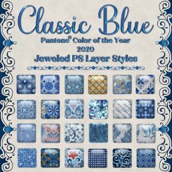Classic Blue Jeweled PS Layer Styles (CU4CU)