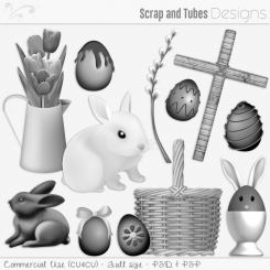 Easter Grayscale Templates