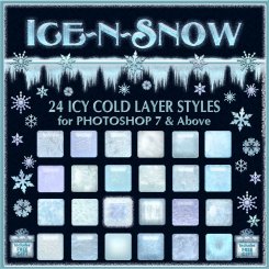 Ice and Snow PS Layer Styles (CU4CU)
