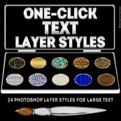 One-Click TEXT PS Layer Styles (CU4CU)