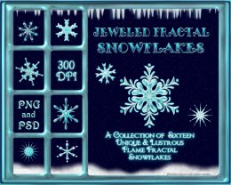 JEWELED FRACTAL SNOWFLAKES (TS, CU4CU) ~Exclusive~