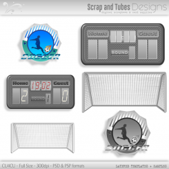 Grayscale Layered Soccer Templates 2