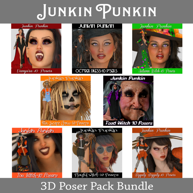 Bundle - CU - Poser Pack - Halloween - Click Image to Close
