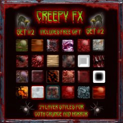 Creepy FX PS Styles for Horror Set #2 (CU4CU)