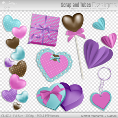 Grayscale Valentine's Layered Templates 6