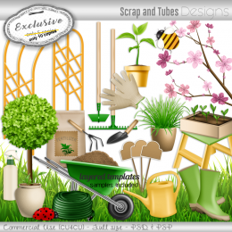 EXCLUSIVE ~ Grayscale Gardening Templates