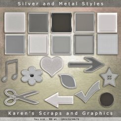 Silver Metal Photoshop Styles (CU4CU)