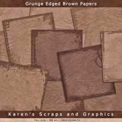 Grunge Edged Brown Papers (FS/CU4CU)