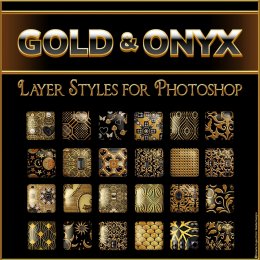 Gold and Onyx Photoshop Layer Styles (CU4CU)