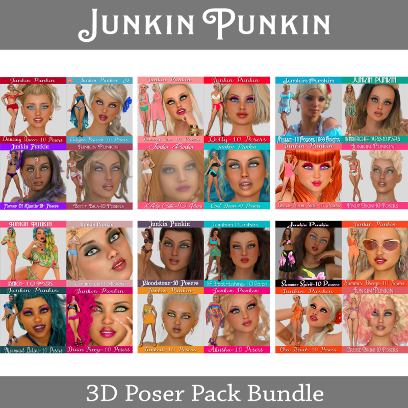 Bundle - CU - Poser Pack - Summer - Click Image to Close