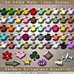 Shiny Metal Photoshop Styles (CU4CU)