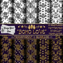 "Boho Love" DYO Seamless Overlays (CU4CU)