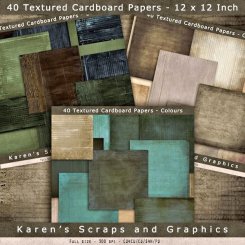 40 Textured Cardboard Papers (FS/CU4CU)