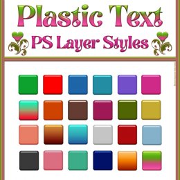 Plastic Text PS Layer Styles (CU4CU)