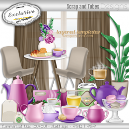 EXCLUSIVE ~ Grayscale Tea Time Templates