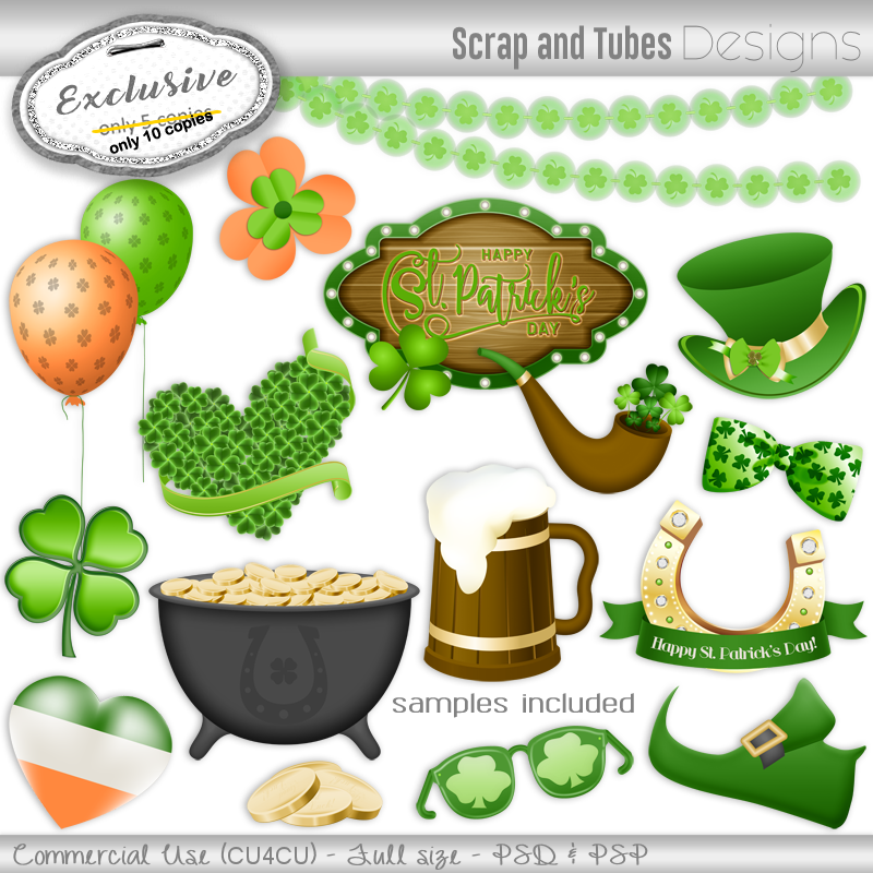 EXCLUSIVE ~ St. Patrick Grayscale Templates - Click Image to Close