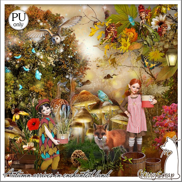 kit autumn arrives in enchanted land by kittyscrap - Click Image to Close