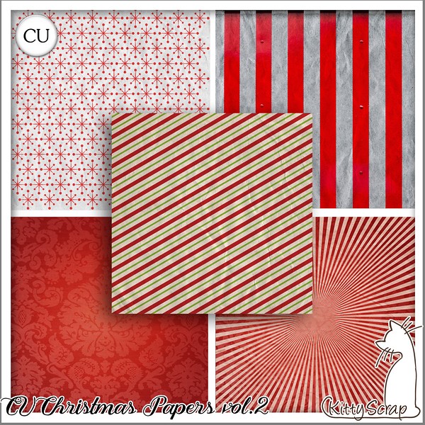 CU christmas papers vol.2 by kittyscrap - Click Image to Close