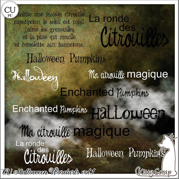CU Halloween wordarts vol.1 by kittyscrap - Click Image to Close