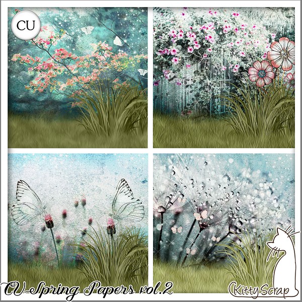 CU spring papers vol.2 by KittyScrap - Click Image to Close