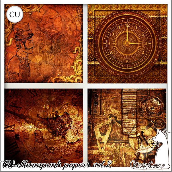 CU steampunk papers vol.2 by kittyscrap - Click Image to Close