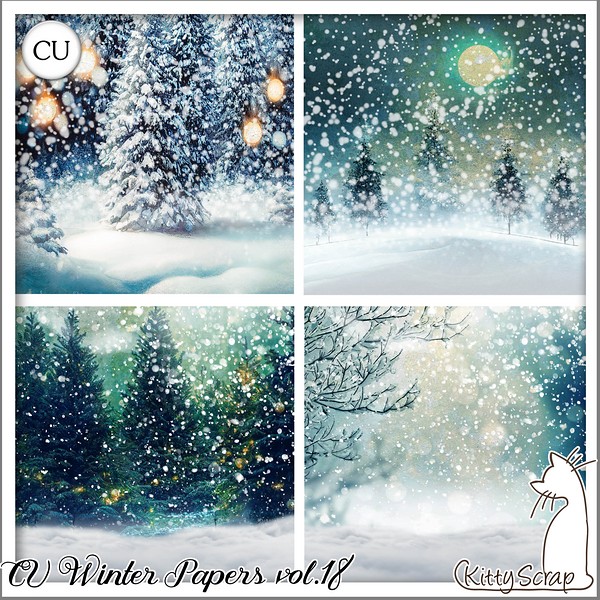 CU winter papers vol.18 by kittyscrap - Click Image to Close