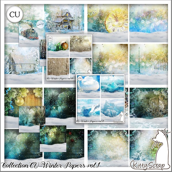 Collection CU winter papers vol.1 by kittyscrap - Click Image to Close