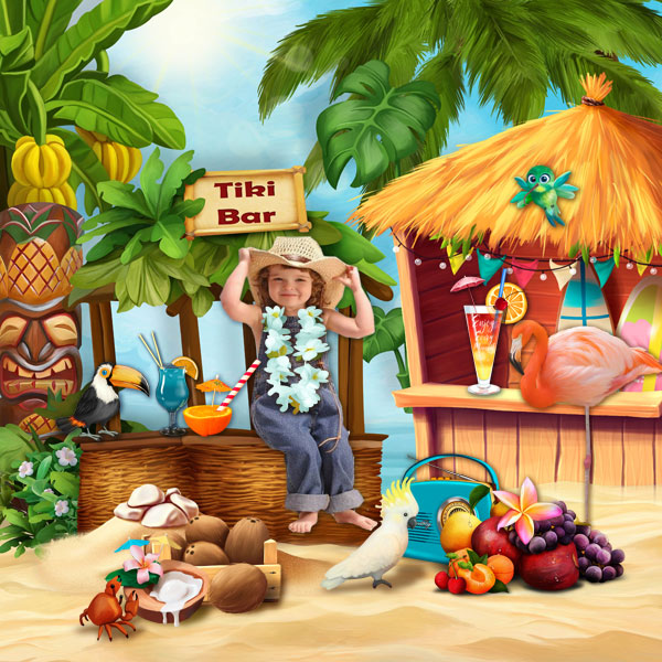 kit evening at the tiki bar by kittyscrap - Click Image to Close