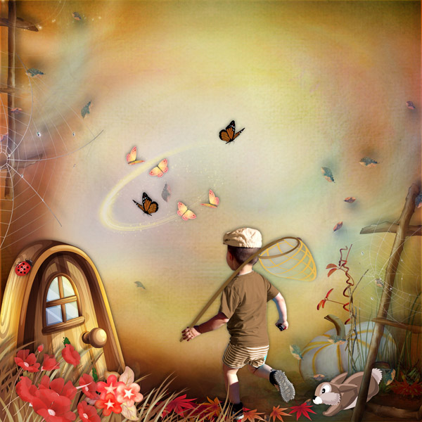 mini kit fairies sing autumn by kittyscrap - Click Image to Close