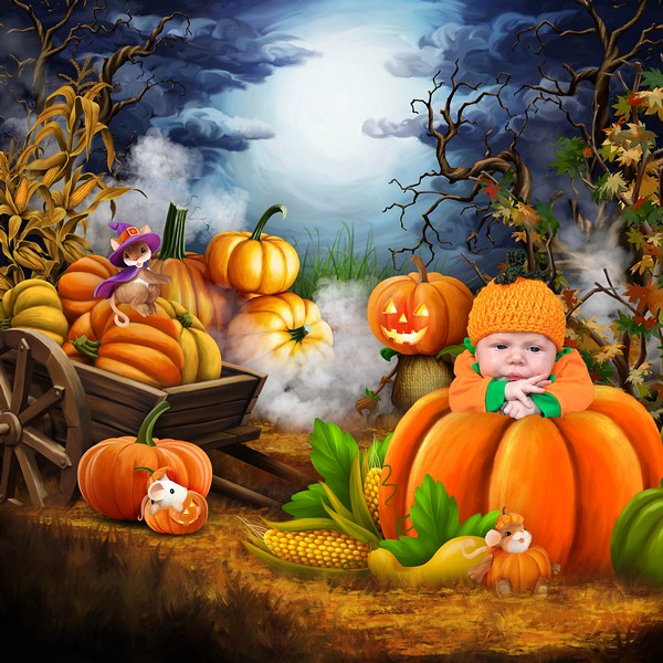 kit halloween with the friends of the forest by kittyscrap - Click Image to Close