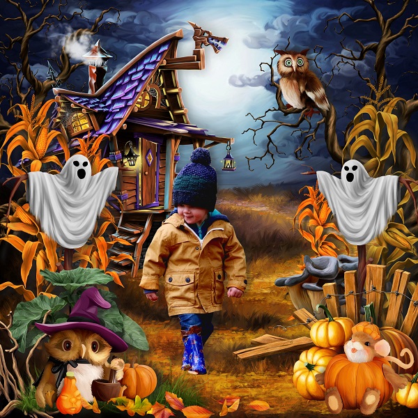 kit halloween with the friends of the forest by kittyscrap - Click Image to Close