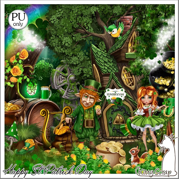 Kit Happy St Patrick Day by KittyScrap - Click Image to Close