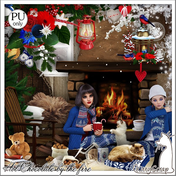 kit hot chocolate by the fire by kittyscrap - Click Image to Close