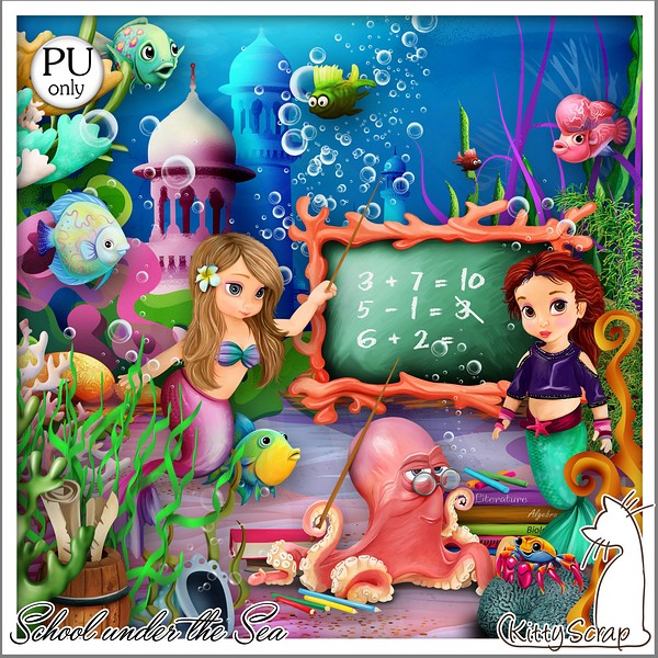 kit school under the sea by kittyscrap - Click Image to Close